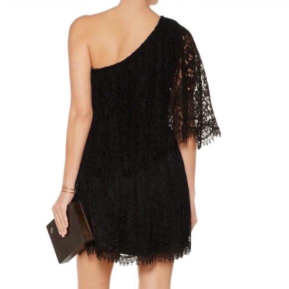 Alexis, Maji One shoulder Black Lace Dress in size Small - Picture 2 of 8